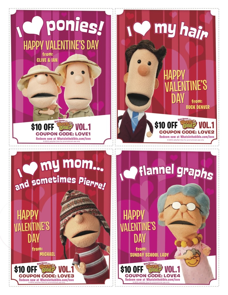 Whats in the Bible? Valentines Day Coupon Cards What's in the Bible? coupons
