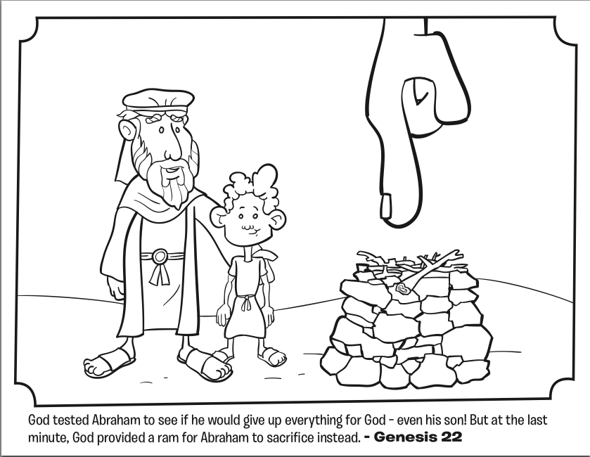 Abraham and Isaac Coloring Page Whats in the Bible