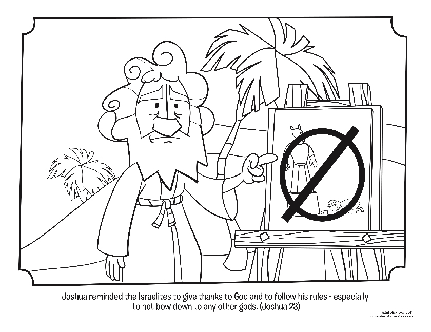 Joshua Bible Coloring Pages Page