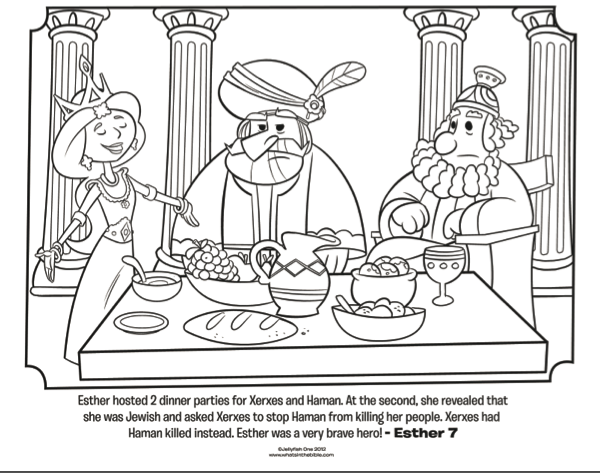 queen esther and mordecai coloring pages - photo #38