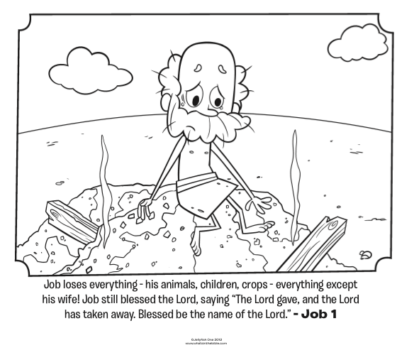 Job Loses Bible Coloring Pages Page