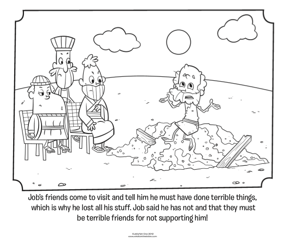 Job's Friends Visit - Bible Coloring Pages | What's in the ...