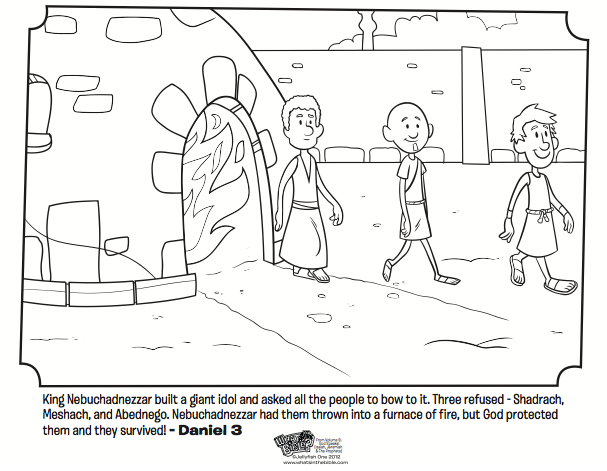 Shadrach, Meshach and Abednego Bible Coloring Pages Whats in the Bible