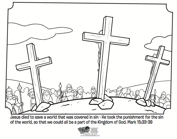 Jesus on the Cross Bible Coloring Pages What39s in the
