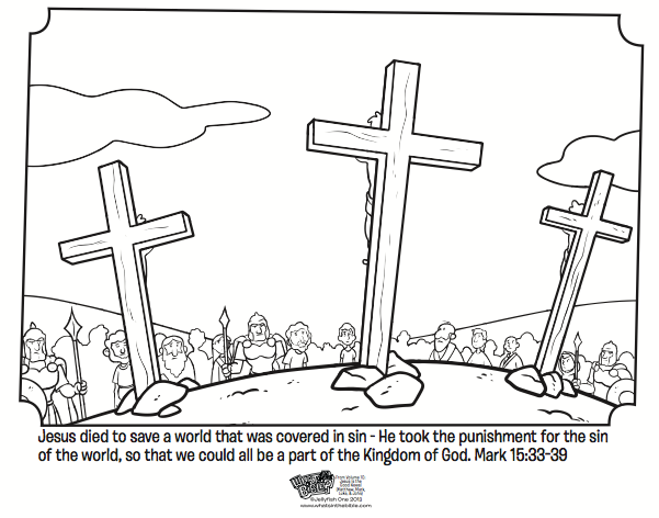 Jesus on the Cross - Bible Coloring Pages | What's in the Bible?