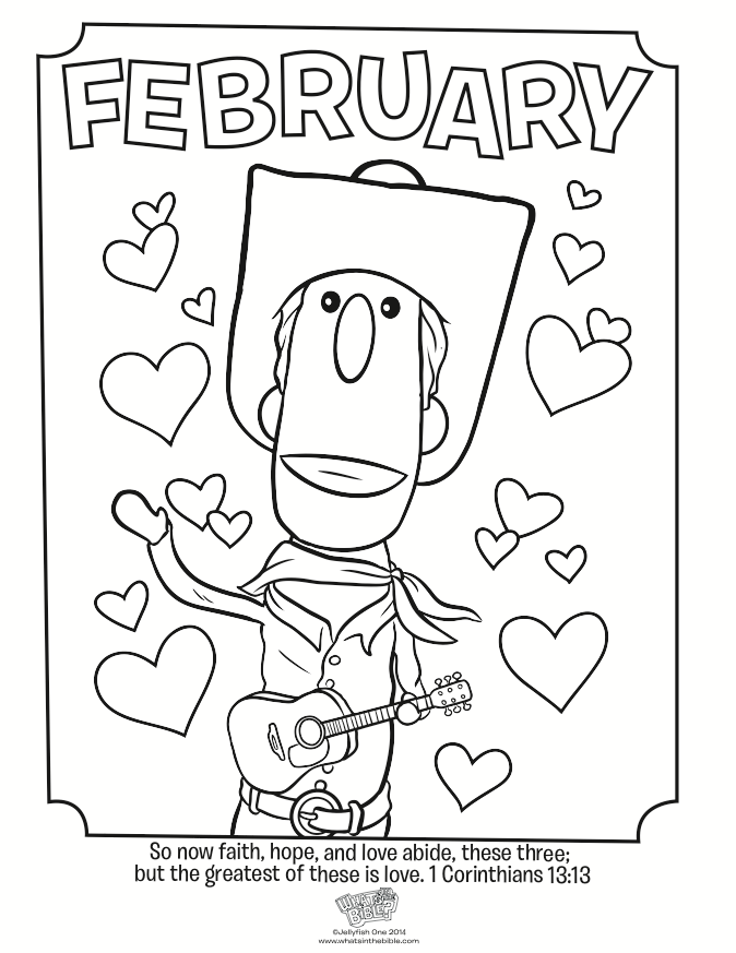 1 Corinthians February Coloring Page