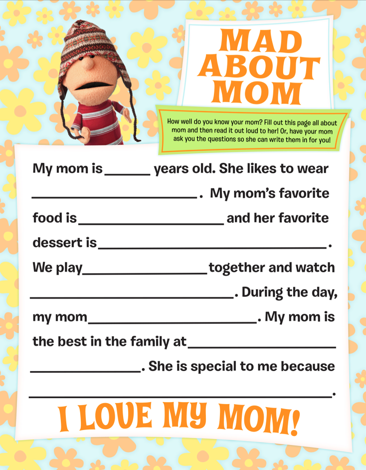 Mad About Mom Mother's Day Activity