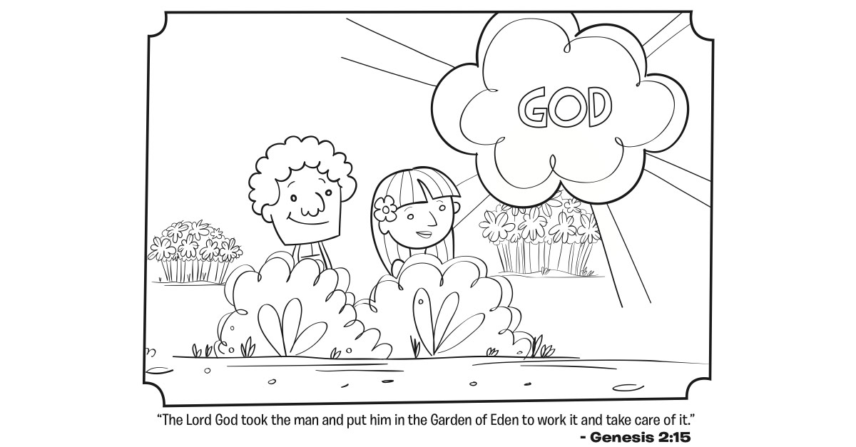 adam and eve coloring pages
