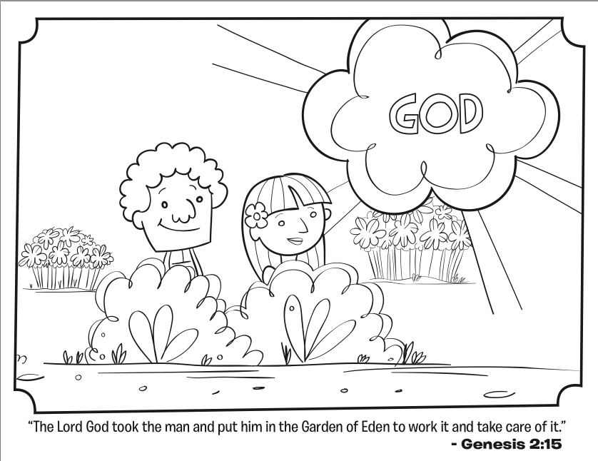 garden of eden coloring pages for kids - photo #14