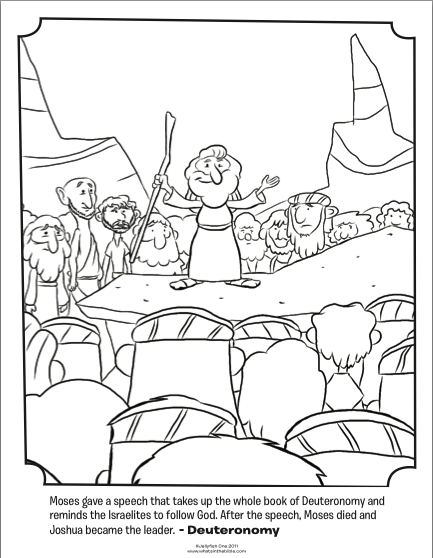 Moses Giving a Speech - Bible Coloring Pages | What's in the Bible?