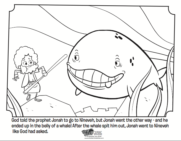 Jonah and the Whale - Bible Coloring Pages | What's in the Bible?