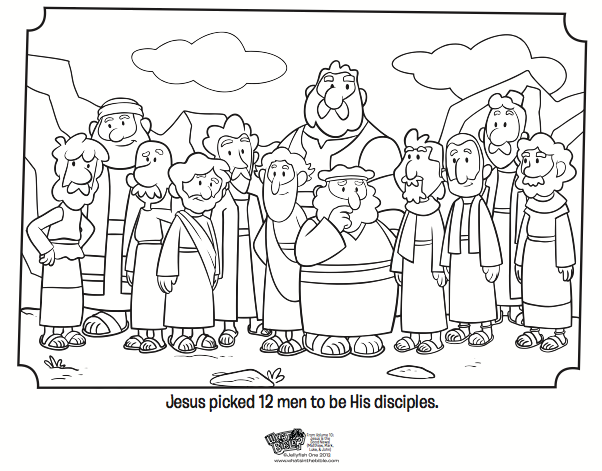 12 Disciples Coloring Page - Bible Coloring Pages | What's in the Bible?