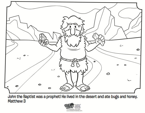 John The Baptist Coloring Pages Printable 1