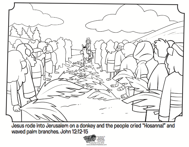 palm sunday donkey coloring pages - photo #8