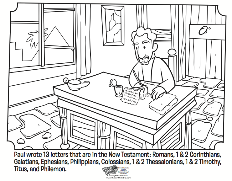Paul's Letters Coloring Page - Whats in the Bible