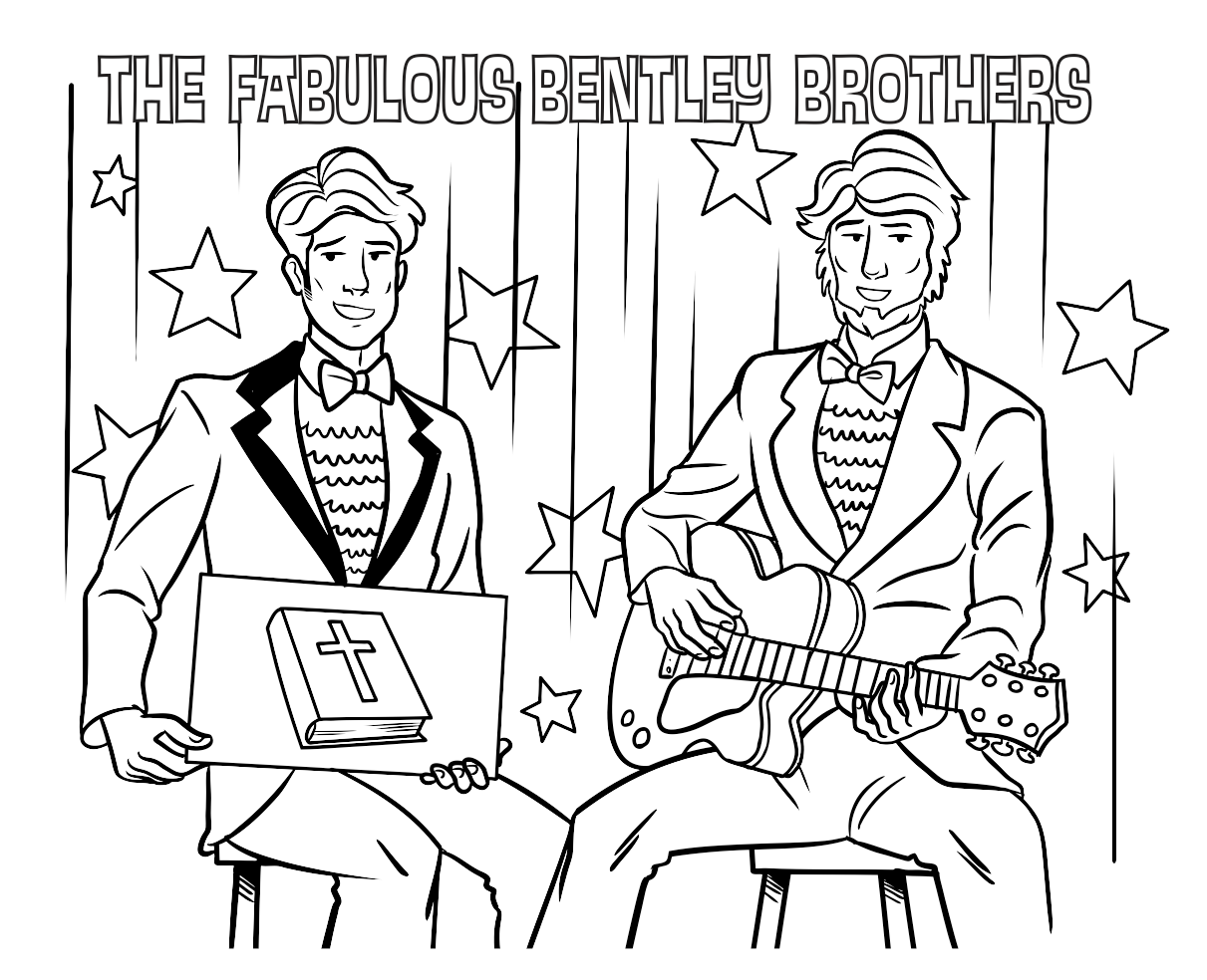The Fabulous Bentley Brothers Coloring Page - Whats in the Bible