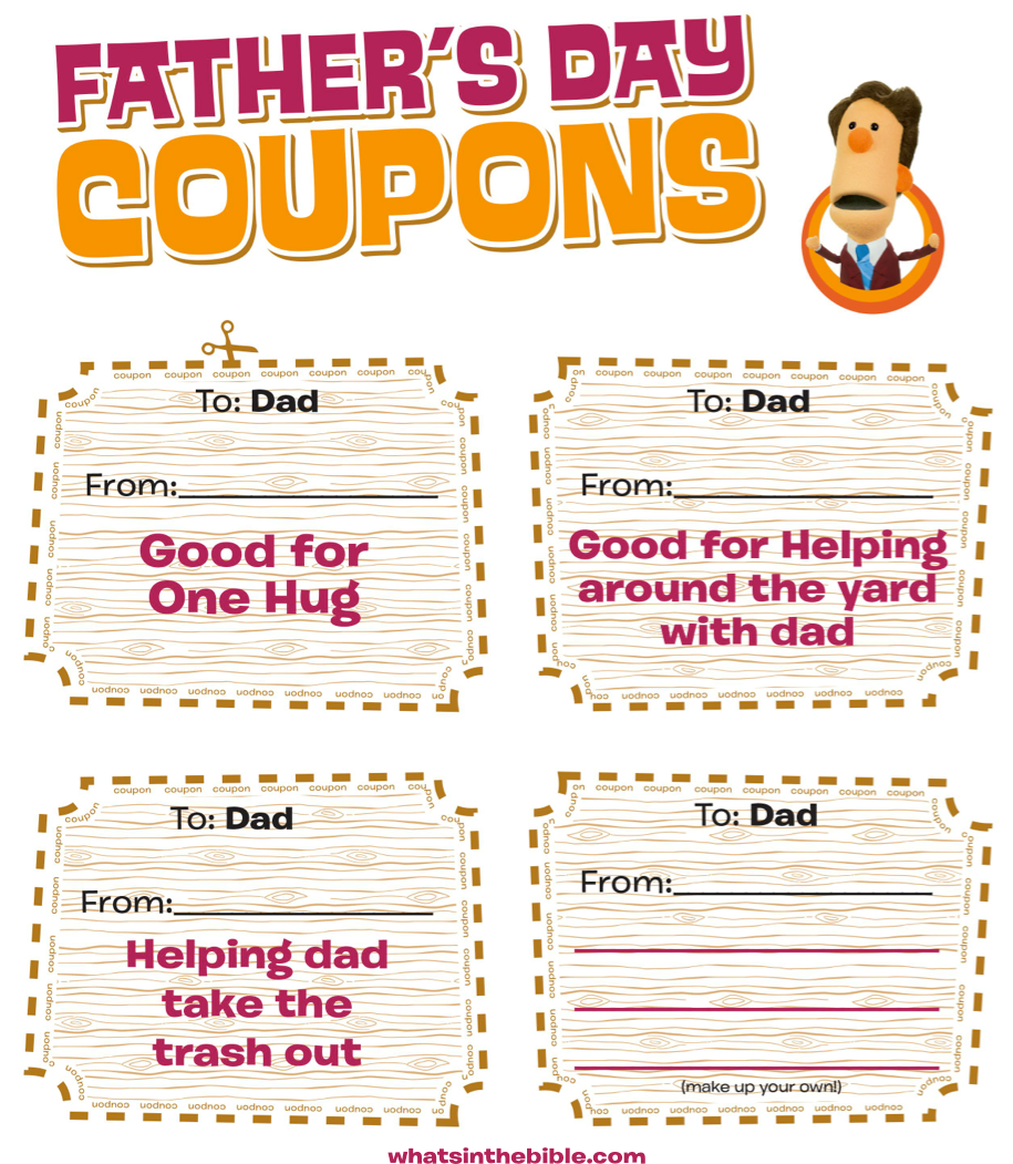 Fathers Day Coupon Page Whats in the Bible