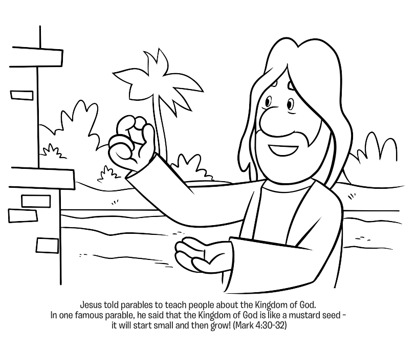 Parable of the Mustard Seed Coloring Page - Whats in the Bible